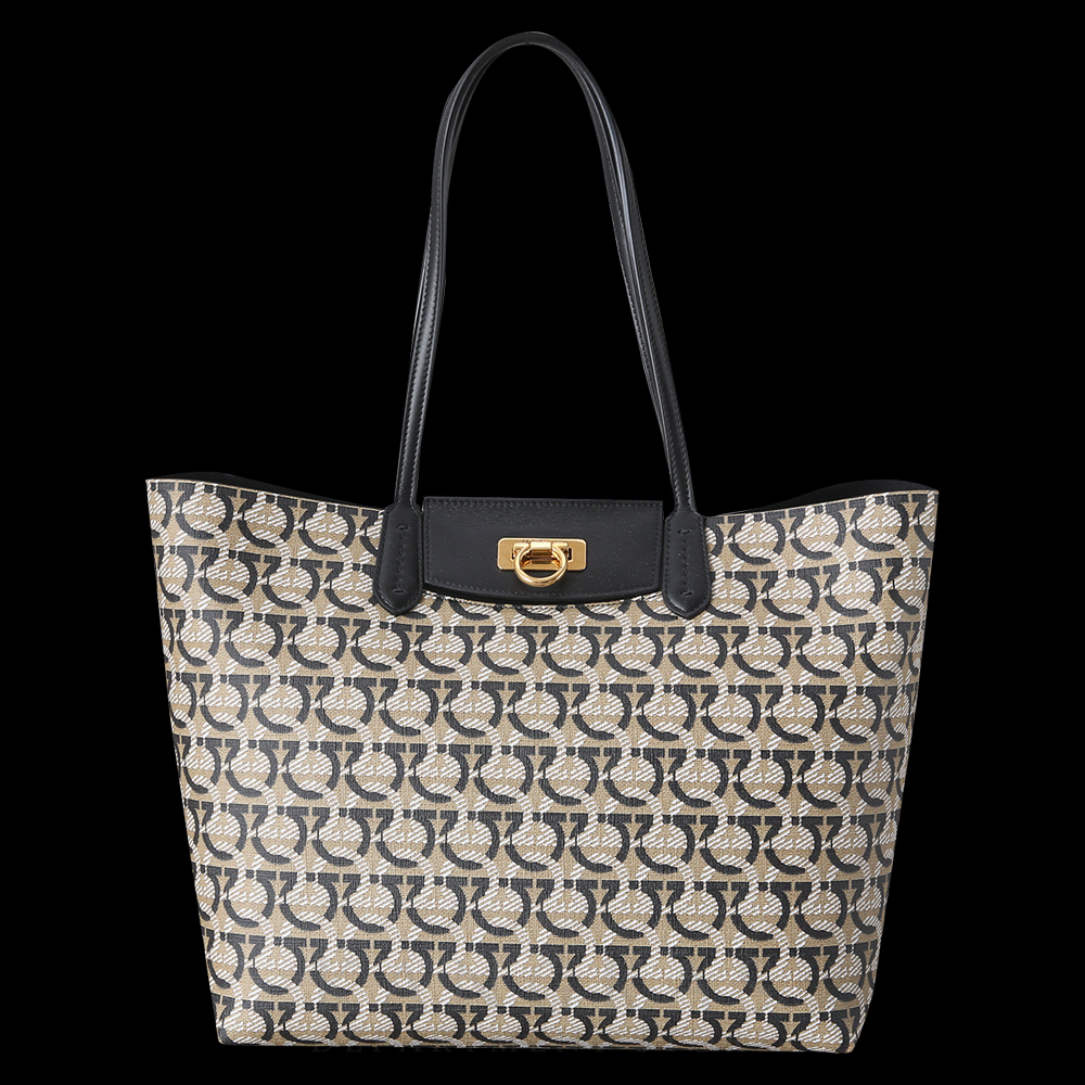 FERRAGAMO(USED)페레가모 간치니 샌드 토트백